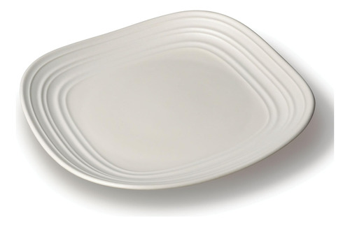 Plato De Ensalada Cuadrado Blanco Mikasa Swirl, 8,75 Pulgada