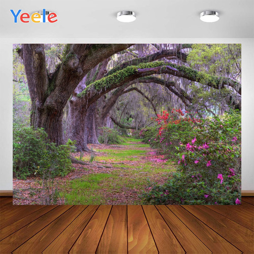 Árbol Forestal De 210 X 150 Cm, Ramas Dobladas, Flores Que C