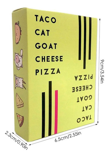 Q1c Pizza De Queso De Cabra Taco Cat Juego De Cartas Juego