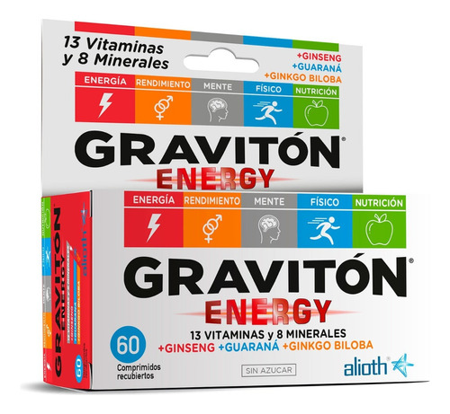 Gravitón Energy Vitaminas Minerales Rendimiento Físico 60u