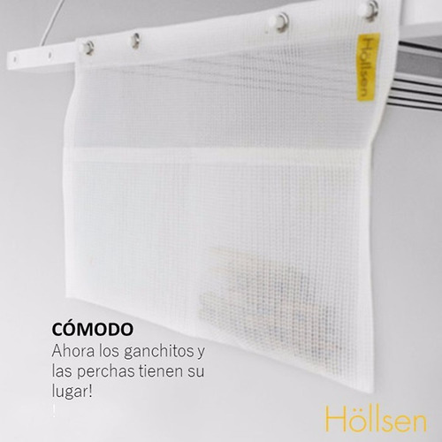 Imagen 2 de 6 de Tendedero Techo Completo Höllsen C/ Malla Seca Ropa Delicada