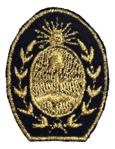 Escudo Nacional Bordados Para Boina Negro Lisa