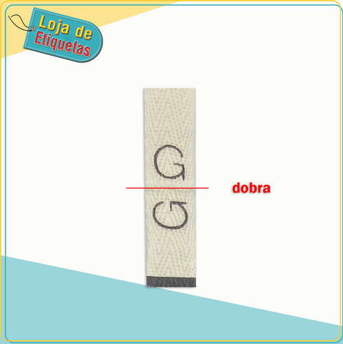 Imagem 4 de 4 de Kit De Etiquetas Manequim Sarja P, M, G E Gg Sarja Marrom