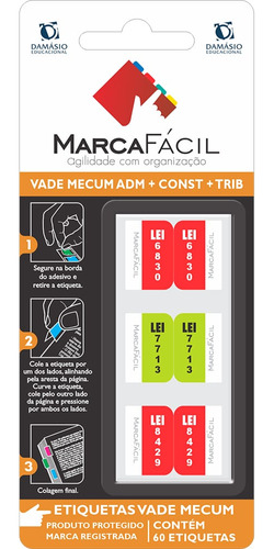 Etiquetas Vade Mecum Adm + Const + Trib Damásio