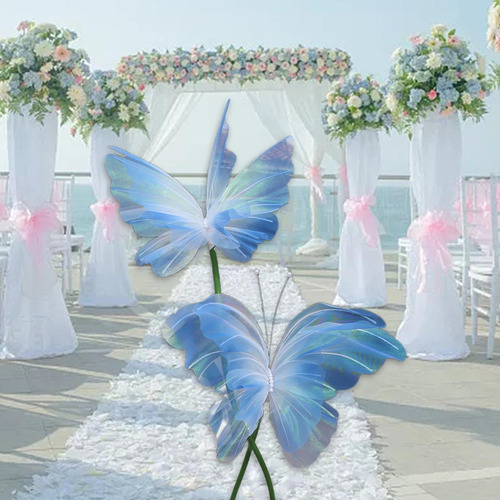 Decoración De Mariposas Artificiales, Mariposa Grande Azul