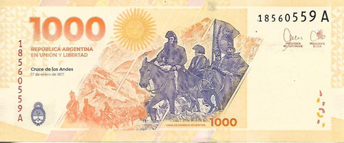 Nuevo Billete 1000 Pesos San Martin Sin Circular Palermo