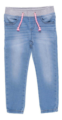 Calça Jeans Cordinha Rosa - Mania Kids