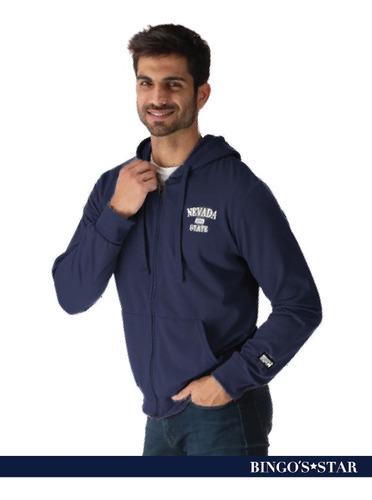 Sudadera Lisa Hombre Deportiva Con Gorro Moda Bingos Star