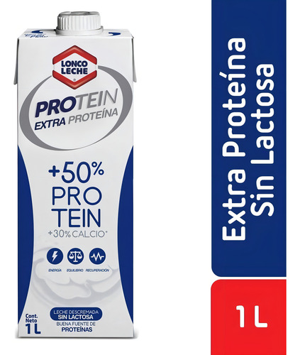 Leche Descremada Sin Lactosa Extra Proteína Loncoleche 1 L