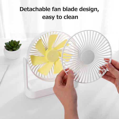 Ventilador De Escritorio Recargable Multifuncional Con 4 Vel