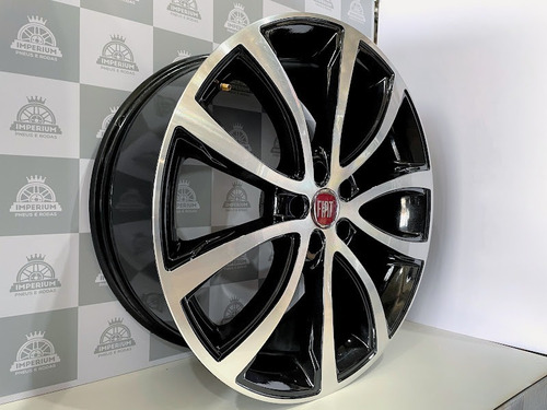 Imagem 2 de 4 de Rodas Fiat Toro Aro 20 5x110 Preto Diamantado Toro Volcano