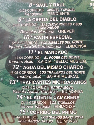 15 Corridos Pa Compas Bien Pesados Cd (Usado)