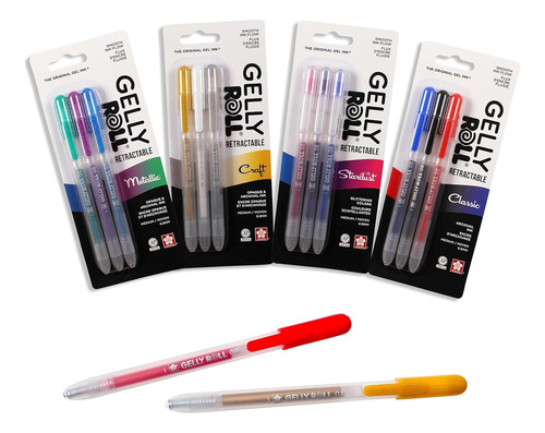 Lapiceros De Gel Retractiles Sakura Gelly Roll De Color Transparente Multicolor