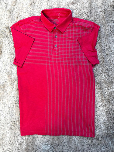 Playera Roja Tipo Polo Calvin Klein Talla L De Hombre