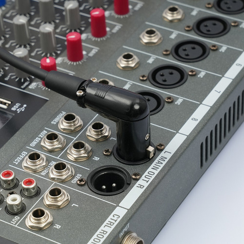 Para Cable Xlr, Ángulo Recto, Conector Hembra A Macho,
