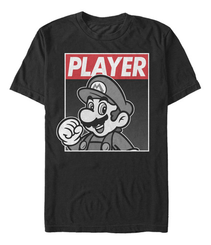 Camiseta Con Póster Rojo Llamativo De Nintendo Super Mario P