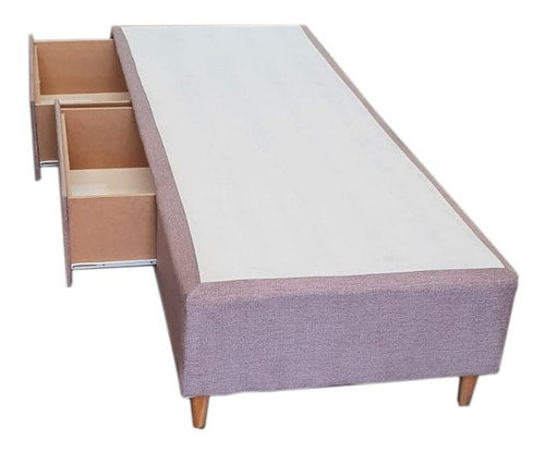 Base Sommier Box Somier Cama 1 Plaza 2 Cajones Entrega S/c*