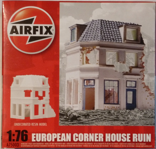 Modelo En Resina Esc.1:76 European Corner House Ruin Airfix 