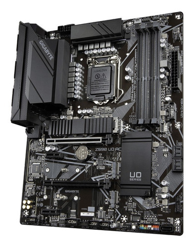 Placa-mãe Gigabyte Z590 Ud Ac Wifi Atx Intel Lga 1200 11va, cor preta