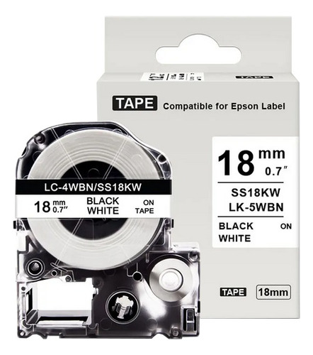 Cinta Para Etiquetadora Epson Lw400, Lw 300, Lw600 18mm