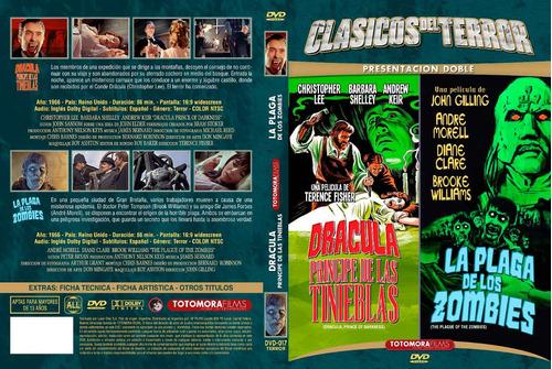Dvd Dracula Principe De Las Tinieblas+la Plaga De  Zombies