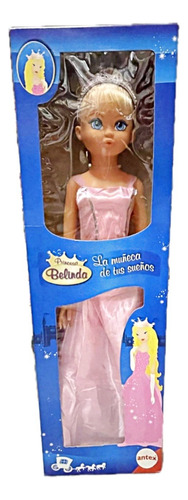 Muñeca Pincesa Belinda Juguete Gigante Vestido Fiesta Antex