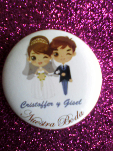 Pins Imán, Souveniers 56mm Quince, Bodas, Infantiles Eventos