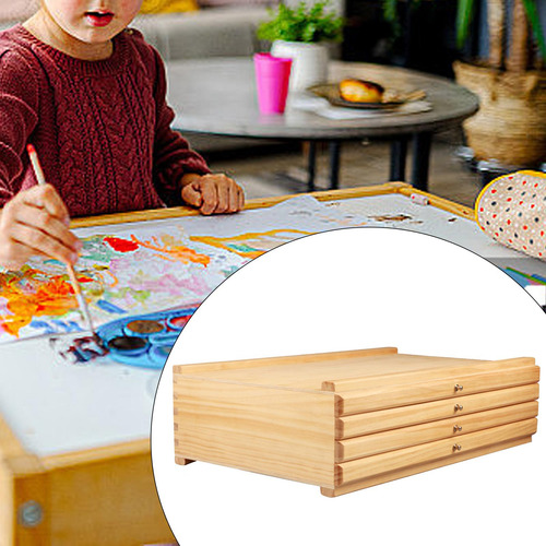 Caja De Almacenamiento Con Cajón Para Suministros 4 Cajones