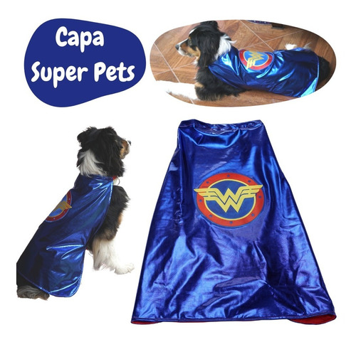 Capa Disfraz Perro O Gato Super Héroes Súper Pets Talla 2