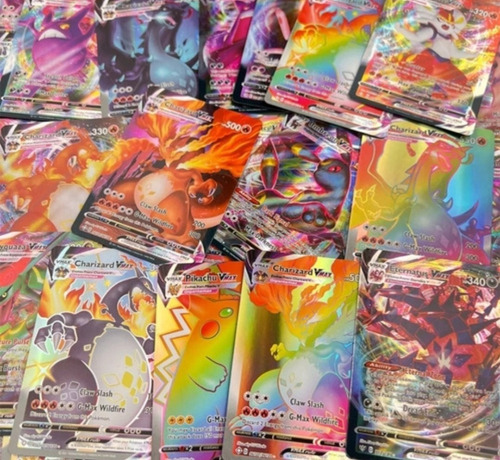 Caja 100 Cartas Pokemon, Solo Vmax, Sin Repetir