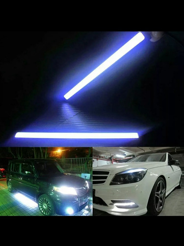 8 Luce Cob Diurna 1x17cm Para El Coche Tira Led Impremiable