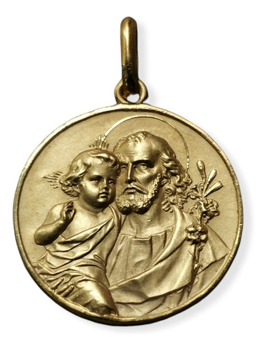 Medalla Oro 18k San José #334/2 Bautizo Comunión 