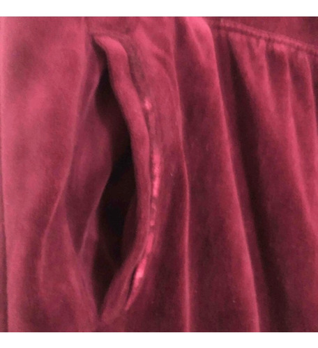 Pants Completo Terciopelo Vino Lisa Ech (Usado)
