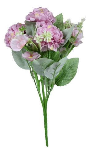  Hortensia Flores Artificiales Ramo Flor Decoración 2pz