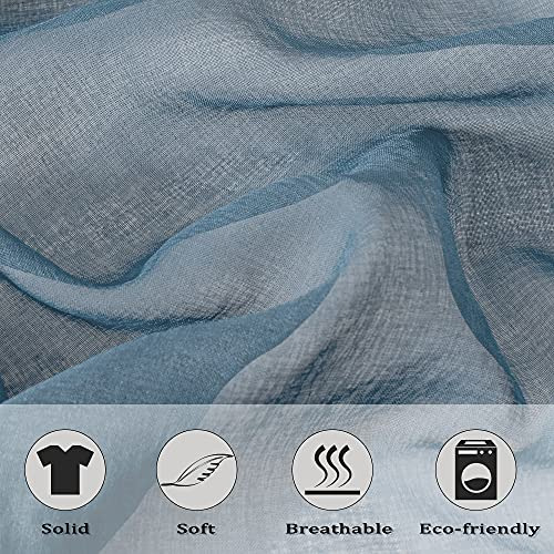 Cortinas Traslúcidas Azul Polvoriento 45 Para Cocina, 2 Pane