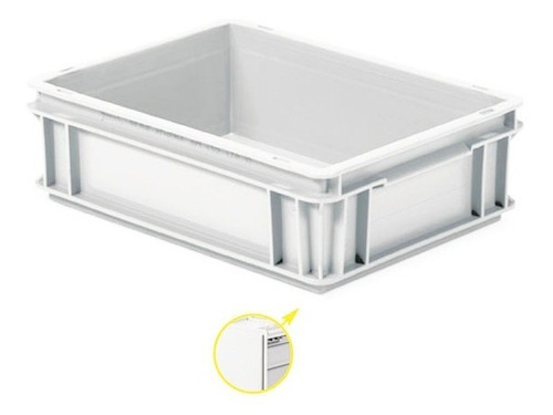 Imagen 1 de 8 de Caja Con Tapa 40x30x12 Cm Blanca Línea Athena P/alimentos