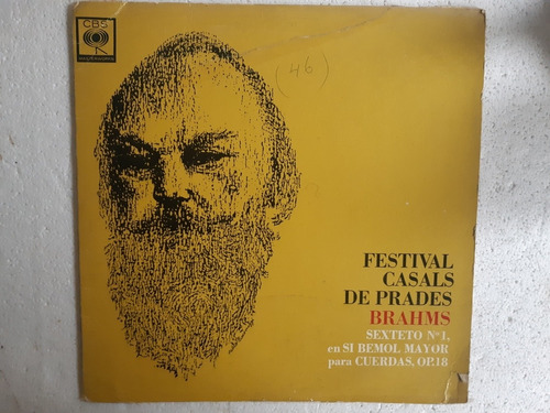 Disco Lp Brahms / Festival Casals De Prades / Cbs