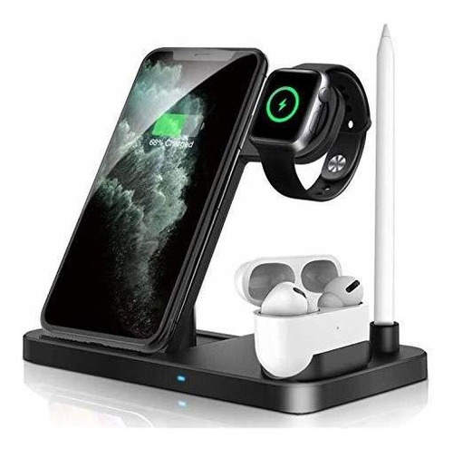 Wireless Charger Dock 4 In 1 Fast Charging Station   Ni...