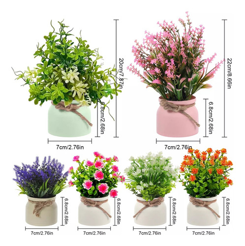 Plantas Artificiales Decorativas Macetas Flores Artificiales
