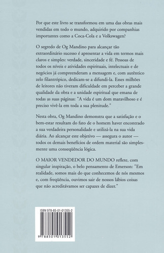 Imagem 2 de 3 de O maior vendedor do mundo, de Mandino, Og. Editora Record Ltda., capa mole em português, 1978