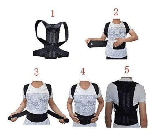 Imagen 6 de 6 de Pack 2 Corrector De Postura Espalda Unisex Talla S