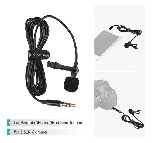 Micrófono De Solapa Micrófono Lavalier De Micrófono Portátil