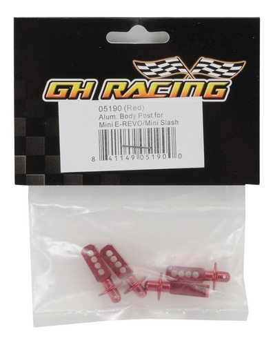 Gh Racing Aluminum Body Post Set (red) (1/16 E-revo/slash)