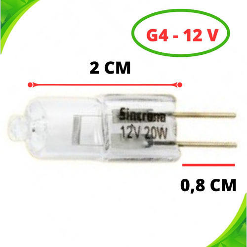 Lâmpada Halógena Coifa Tramontina 127v 20w Jc G4 Envio Já