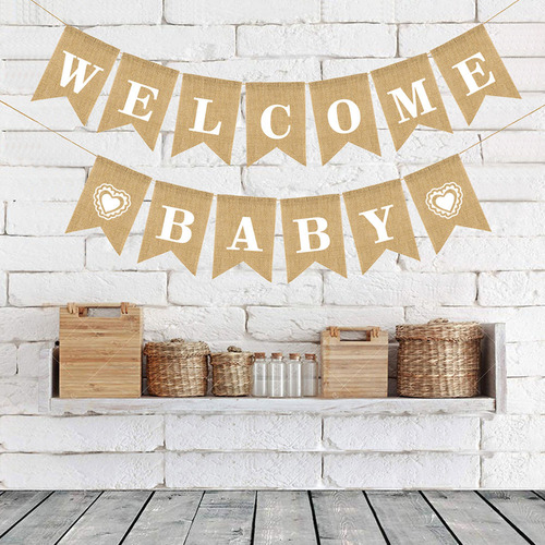 Banderines Con Letras Welcome Baby, Decoración En Forma De C
