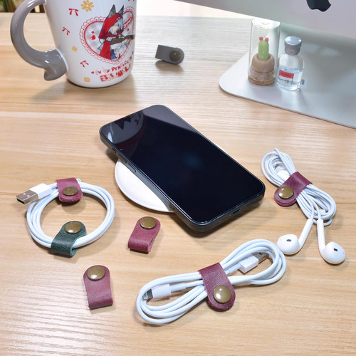 Organizador De Cables Con Soporte Usb Y Clips