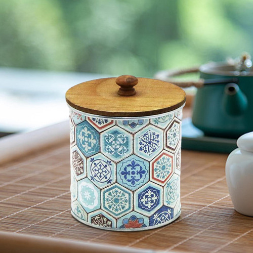 Tarro De Lata Para Té Y Granos De Café, Tarro Estilo E