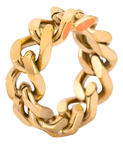 Anillo Cubano Acero Miami Hip Hop Rap Mujer Hombre Oro Plata