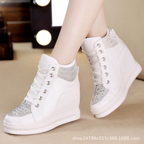 Zapatos Casuales Zapatillas De Deporte Cuña Zapatillas Altas