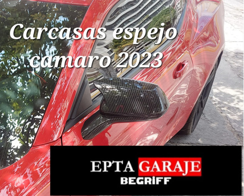 Carcasas Espejo Camaro 2023 Plástico Color Fibra